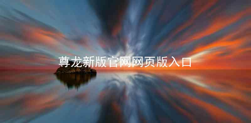 尊龙新版官网网页版入口